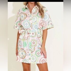 Teagen Dress In Porcelain